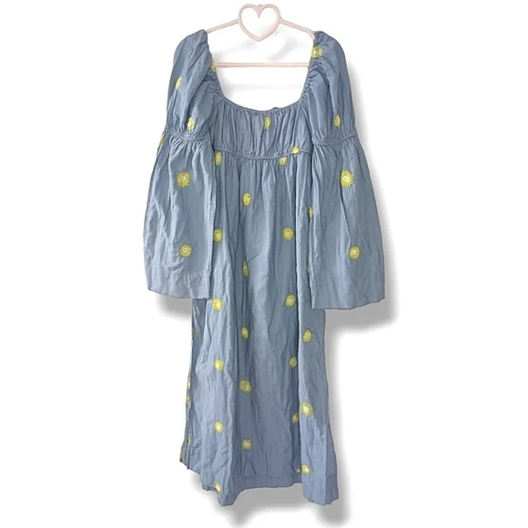 NWOT Free People Emory Embroidered Midi Dress $168 XS - Picture 7 of 9